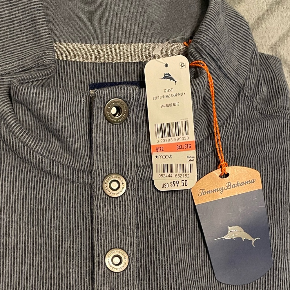 Tommy Bahamas 3XL men’s blue stripe shirt